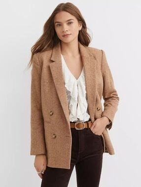 LOFT Herringbone Relaxed Blazer Size XL